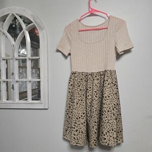 Autumnal Floral Print Dress